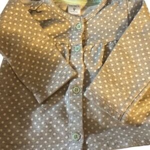 EUC Carter’s Cardigan,SweatShirt, Polka dots, Cotton, Normcore, Neutral, Cozy